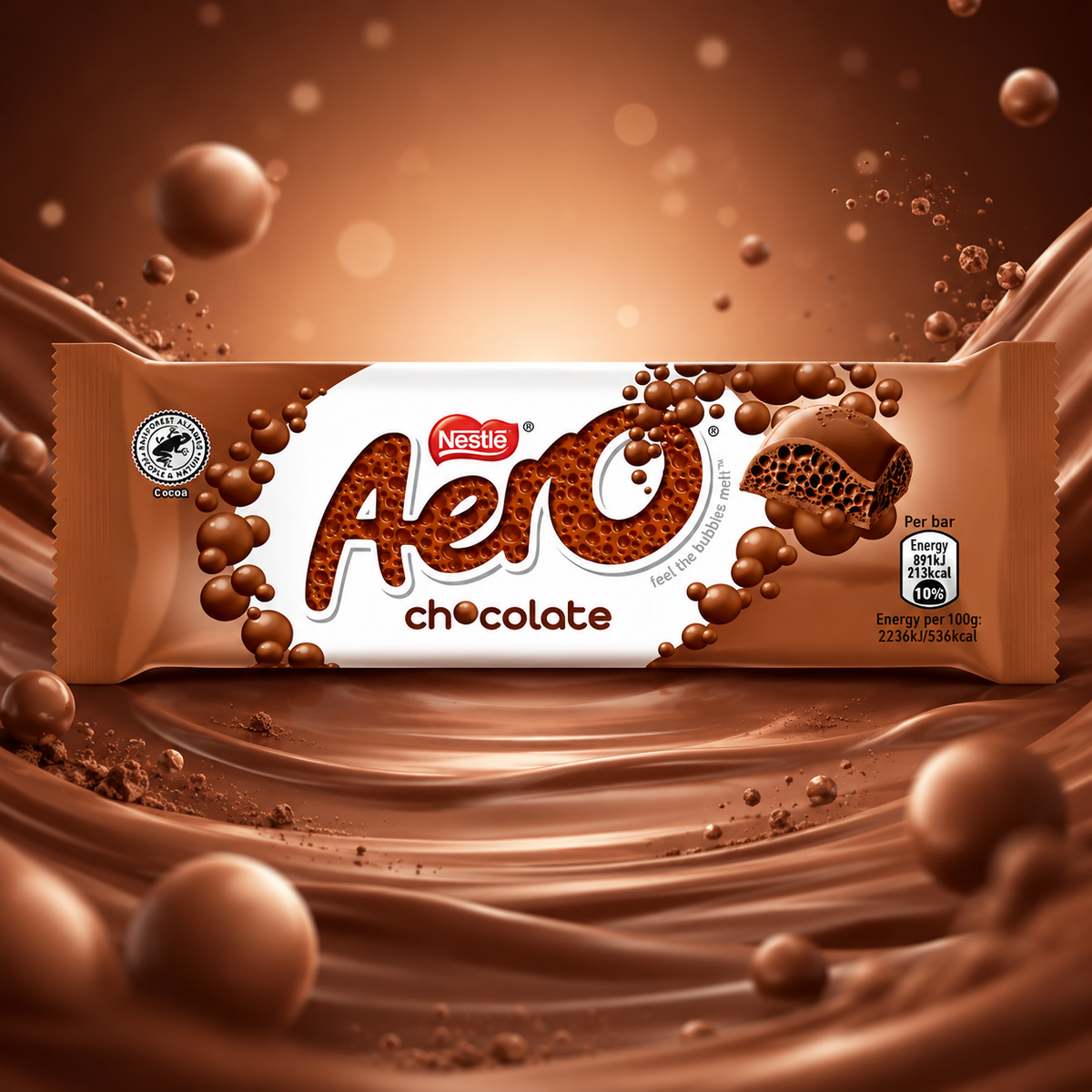 Aero Chocolate 36g – Sprudelnde Milchschokolade