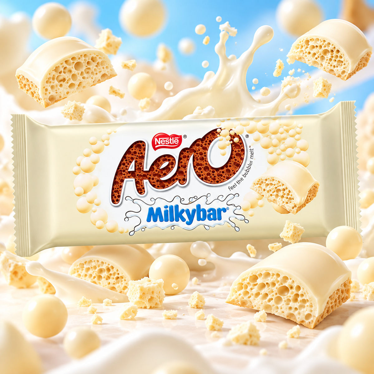 Aero Milkybar – Weiße Schokolade mit Luftblasen 90 g