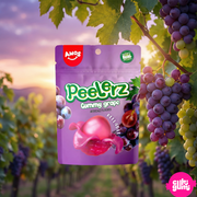 Amos Peelerz Gummy Grape – Peelable grape-flavored gummy candy 120 g