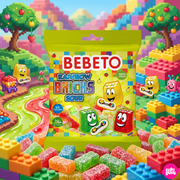 Bebeto Rainbow Bricks Sour 80 g – Saure Regenbogenziegel-Fruchtgummis