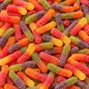 Bebeto Saure Würmer 100g – Saure Fruchtgummi-Würmer (Halal)