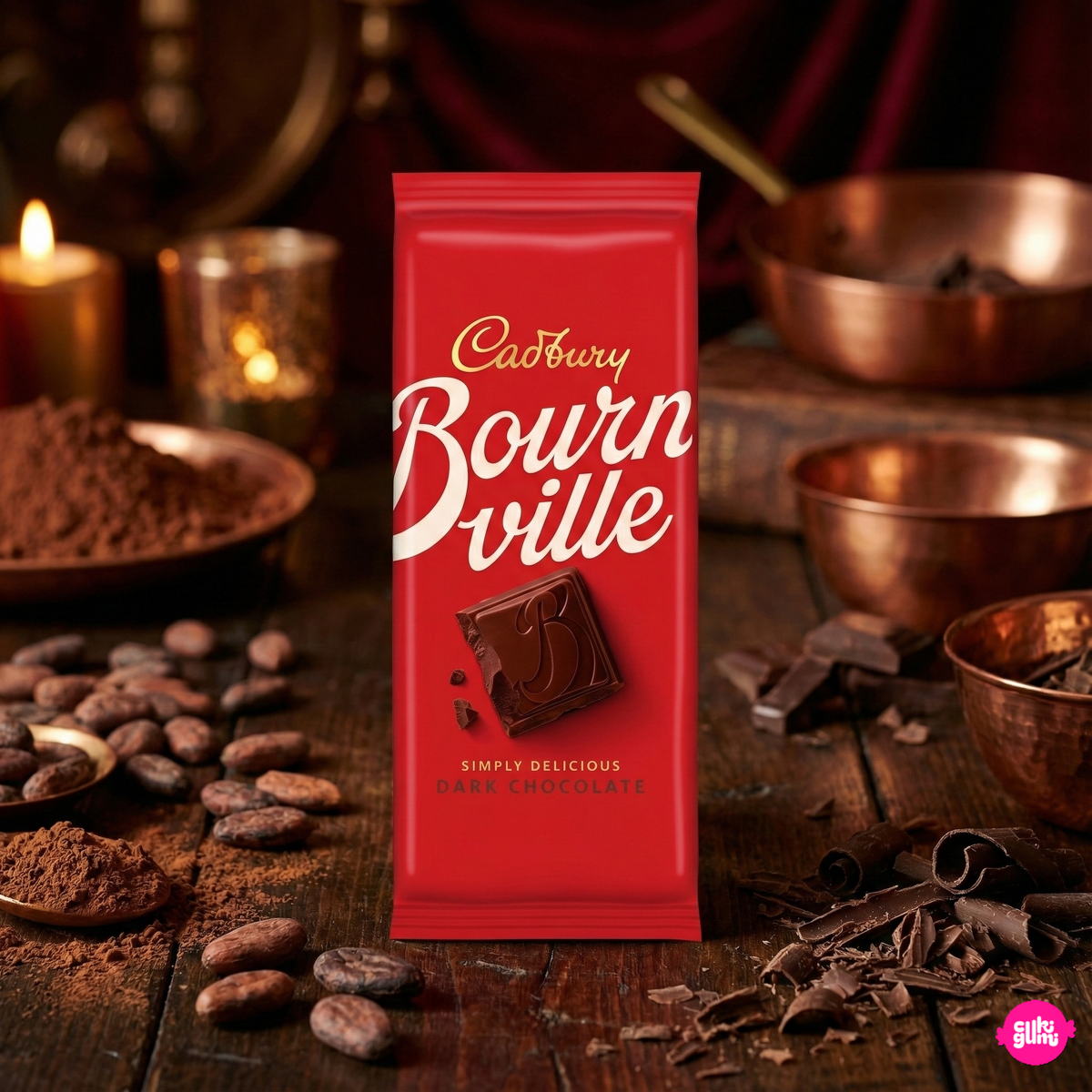 Cadbury Bournville Block – Schwarze Samt-Zartbitterschokolade 100g