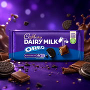 Cadbury Dairy Milk Oreo 120g – Milk Chocolate with Oreo Cookie Pieces and Vanilla Flavoured Cream Filling