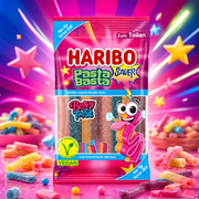Haribo Pasta Basta Berry Twist Sour Vegan 160g – Sour Berry Flavoured Vegan Gummy Strips