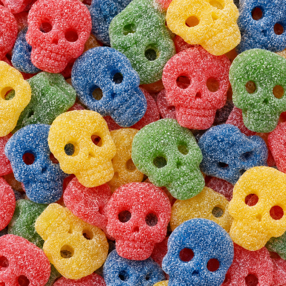 Fini Super Sour Skull 100 g - Extrem saures Fruchtgummi in Totenkopfform mit Fruchtgeschmack