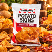 TGI Fridays Potato Skins Cheddar & Bacon 85 g – Cheddar sajtos-bacon ízű burgonyasnack