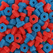 Fini Super Sour Nuts & Bolts 100g - Extra Sour Strawberry and Raspberry Flavored Screw and Nut Shaped Gummy Candies