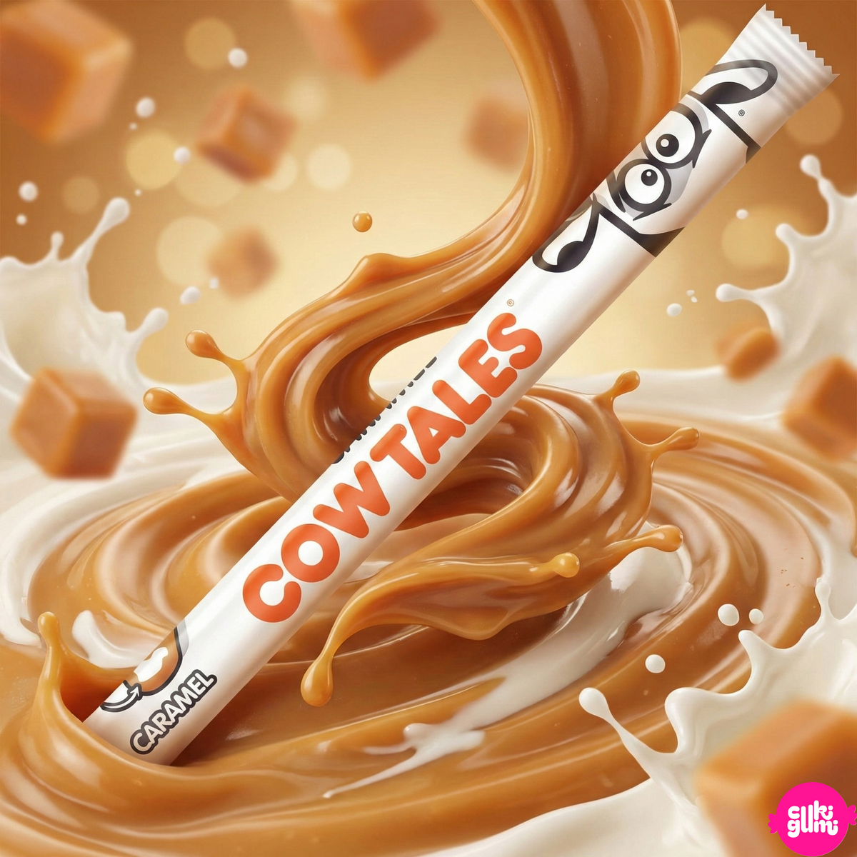 Cow Tales Caramel Vanilla Karamell-Vanille-Kaubonbon-Dessert mit weicher Füllung 28 g