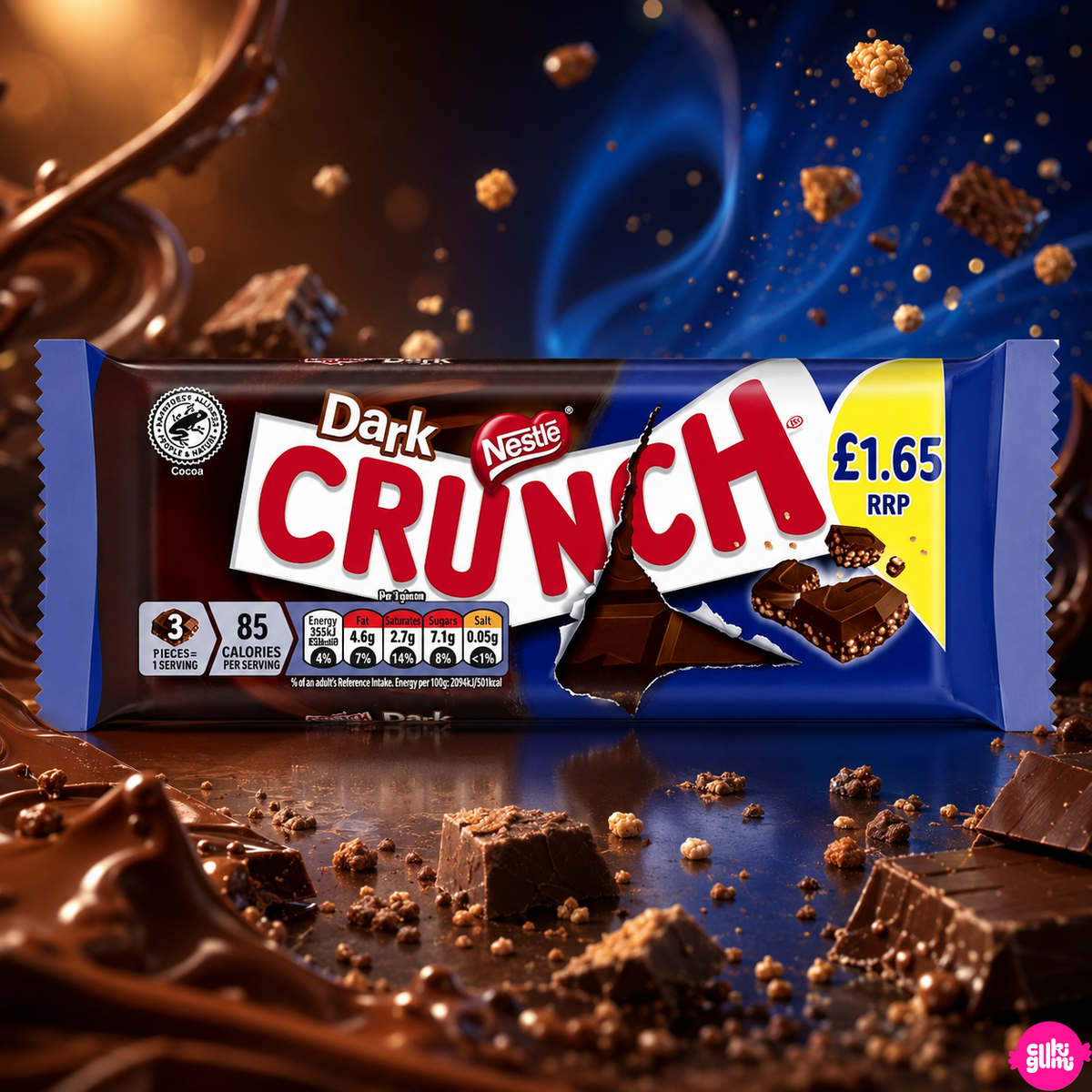 Crunch Dark 100 g – Dark Chocolate with Crispy Cereal