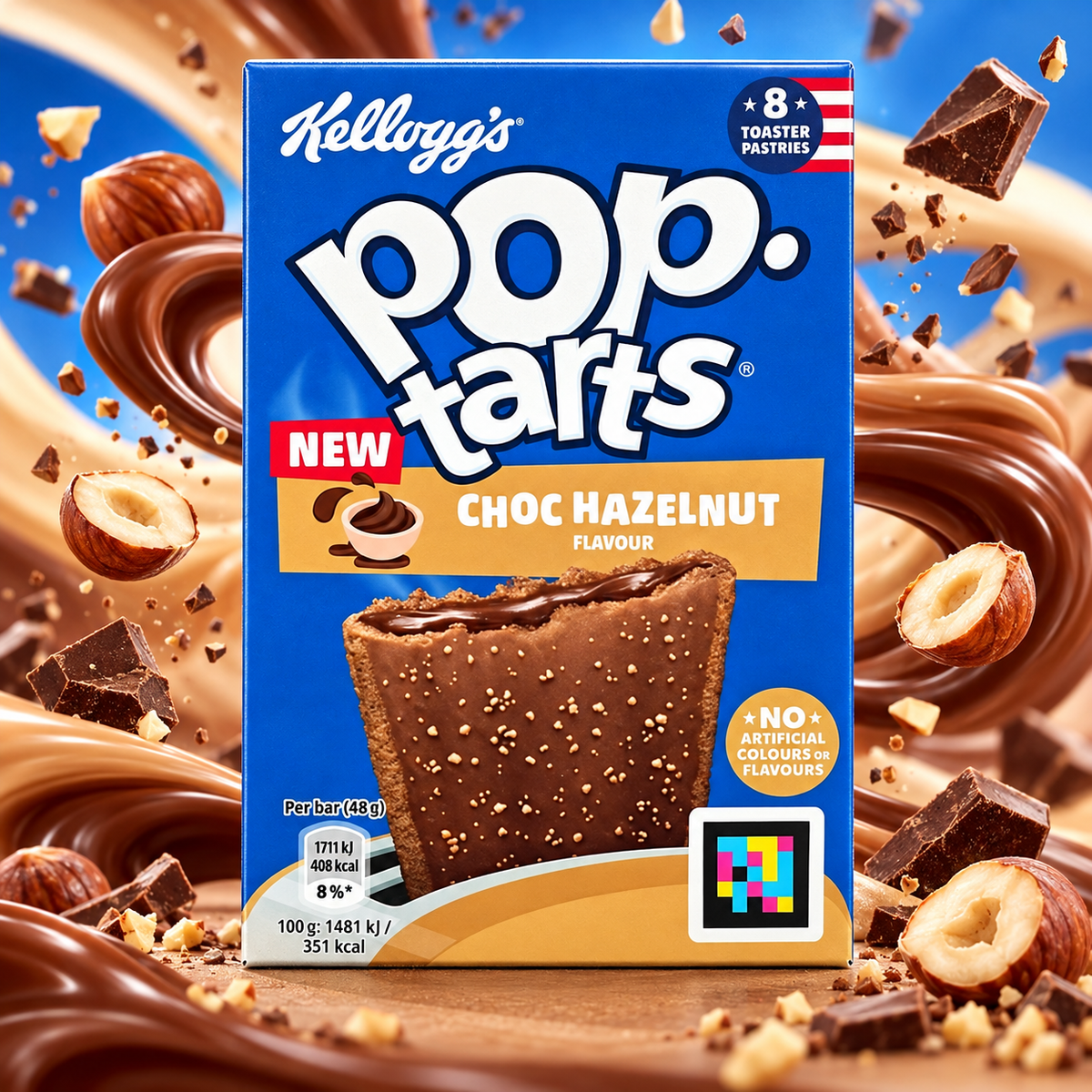 Pop-Tarts Choc Hazelnut – Schoko-Haselnuss-Gebäck 384 g