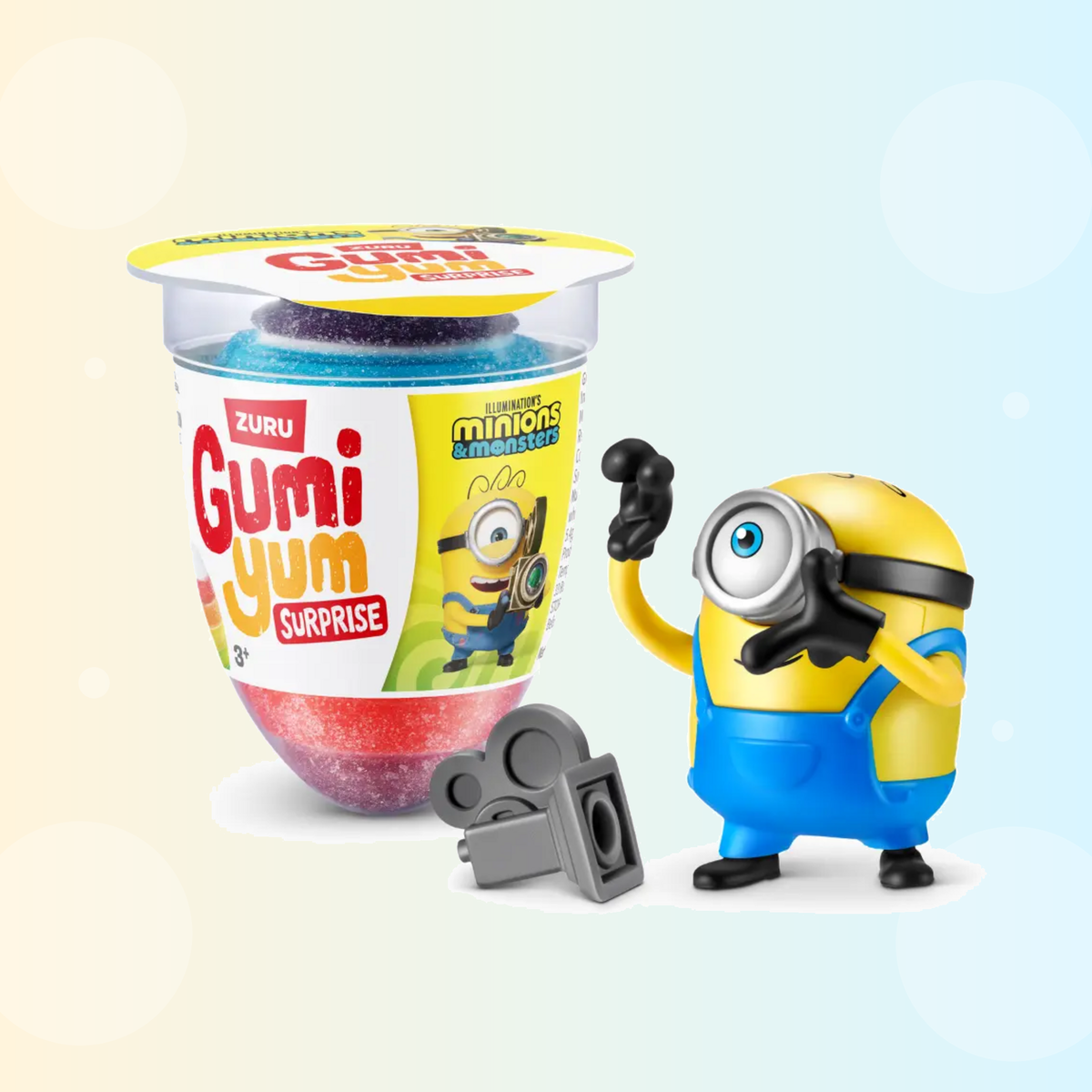 ZURU Gumi Yum Surprise Minions – Fruchtgummi-Überraschung mit Minions-Figur 26 g