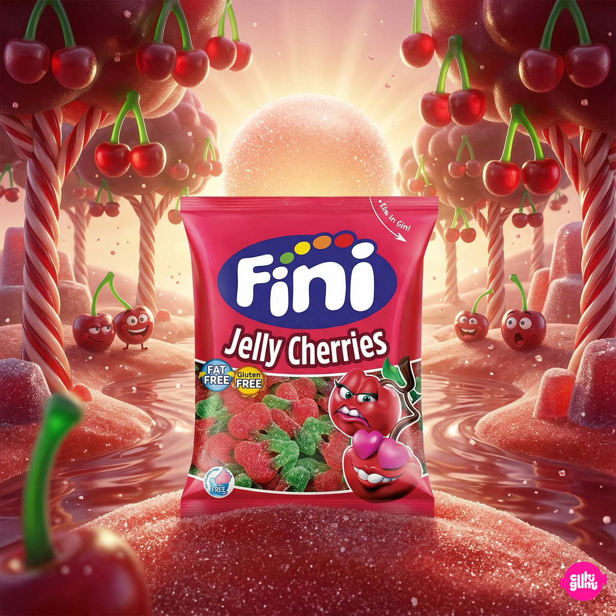 Fini Halal Fizzy Cherries 75 g – Saure Kirsch-Fruchtgummis