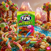 Fini Halal Jelly Worms 75 g – Gyümölcsös és Savanyú Gumiférgek gumicukor