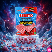 Bebeto Freeze Crunchy Heart Strawberry 35 g – Gefriergetrocknete Erdbeer-Fruchtgummis in Herzform