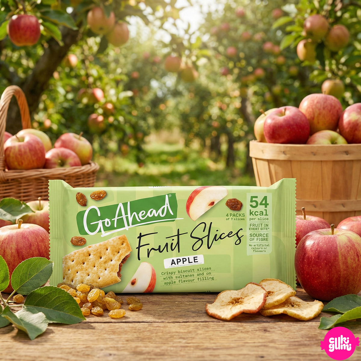 Go Ahead Apfel-Fruchtriegel mit Rosinen 172 g