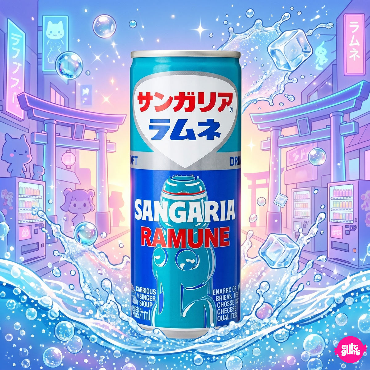 Hajikete Soda Ramune 250 ml – Japanisches Zitrus Ramune Erfrischungsgetränk