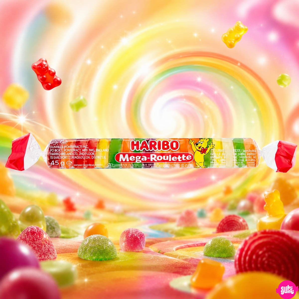 Haribo Mega Roulette 45 g – Fruchtgummi-Rolle