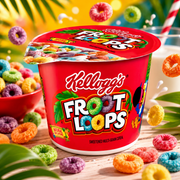 Kellogg's Froot Loops Cereal Cup 43g – Fruit-Flavored American Cereal