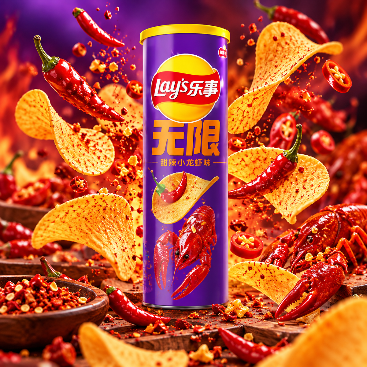 Lay’s Stax Spicy Crayfish – Scharfer Krebssnack 90 g