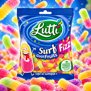 Lutti Surfizz – Extra sour fruit-flavored gummy tongues 100 g