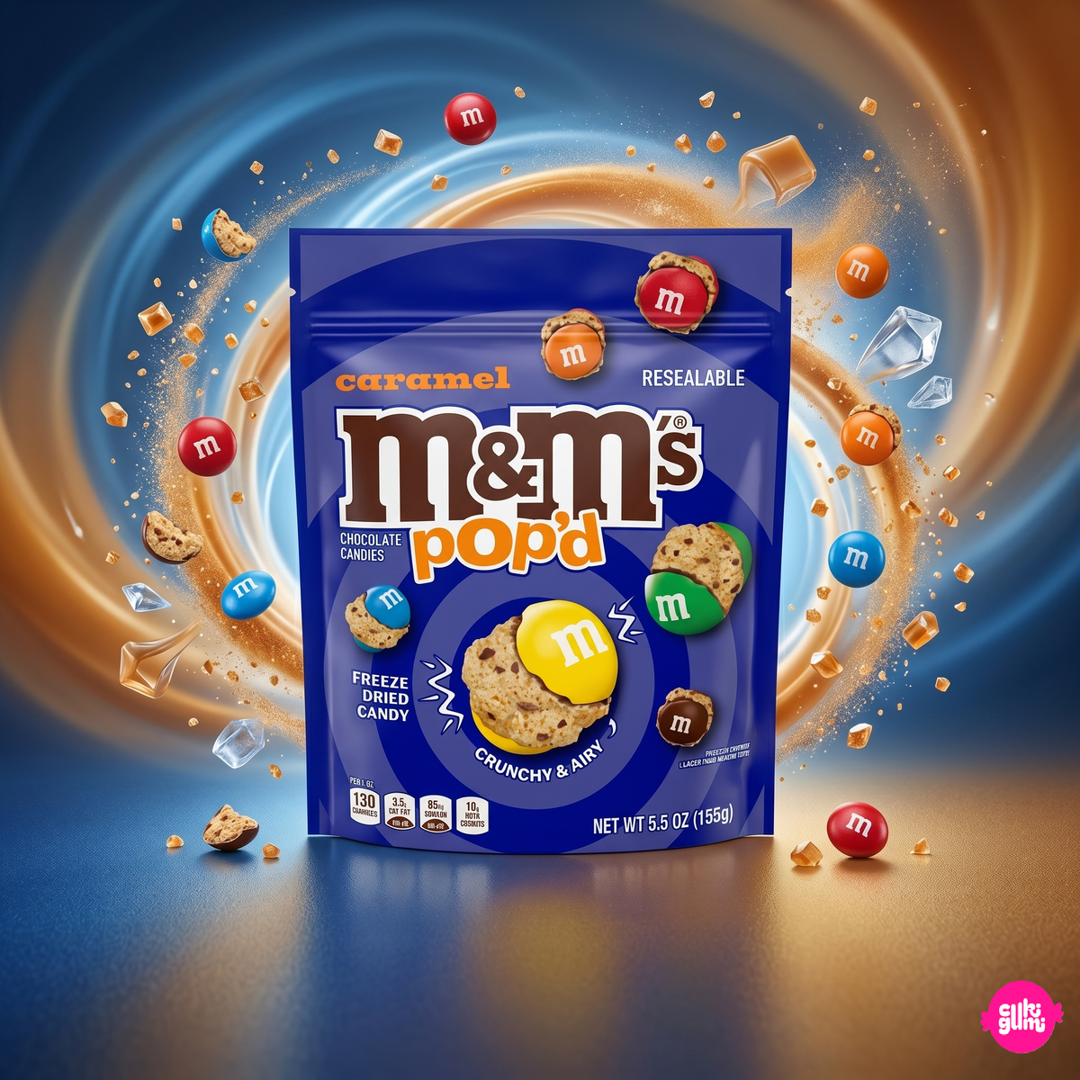 M&M's POP'd Caramel 155 g – Caramel Freeze-Dried Chocolate Candy