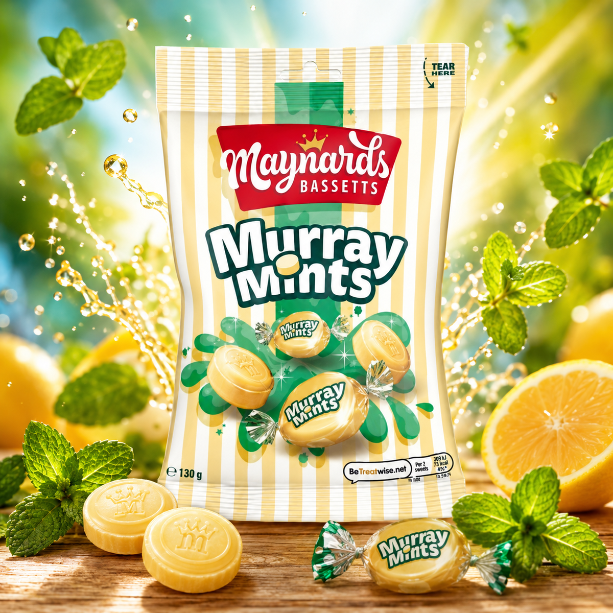 Maynards Bassetts Murray Mints 162g – Creamy Mint Hard Candy