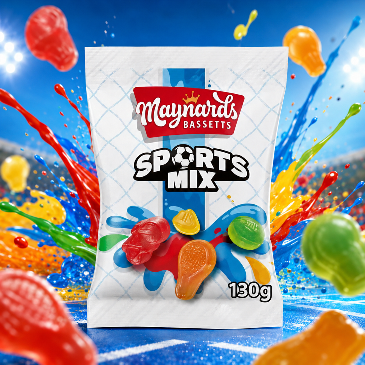 Maynards Bassetts Sports Mix 130g – Fruity Sports Mix Gummy Candies