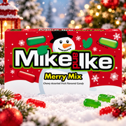 Mike & Ike Merry Mix 120 g – Karácsonyi gyümölcsízű puha cukorka