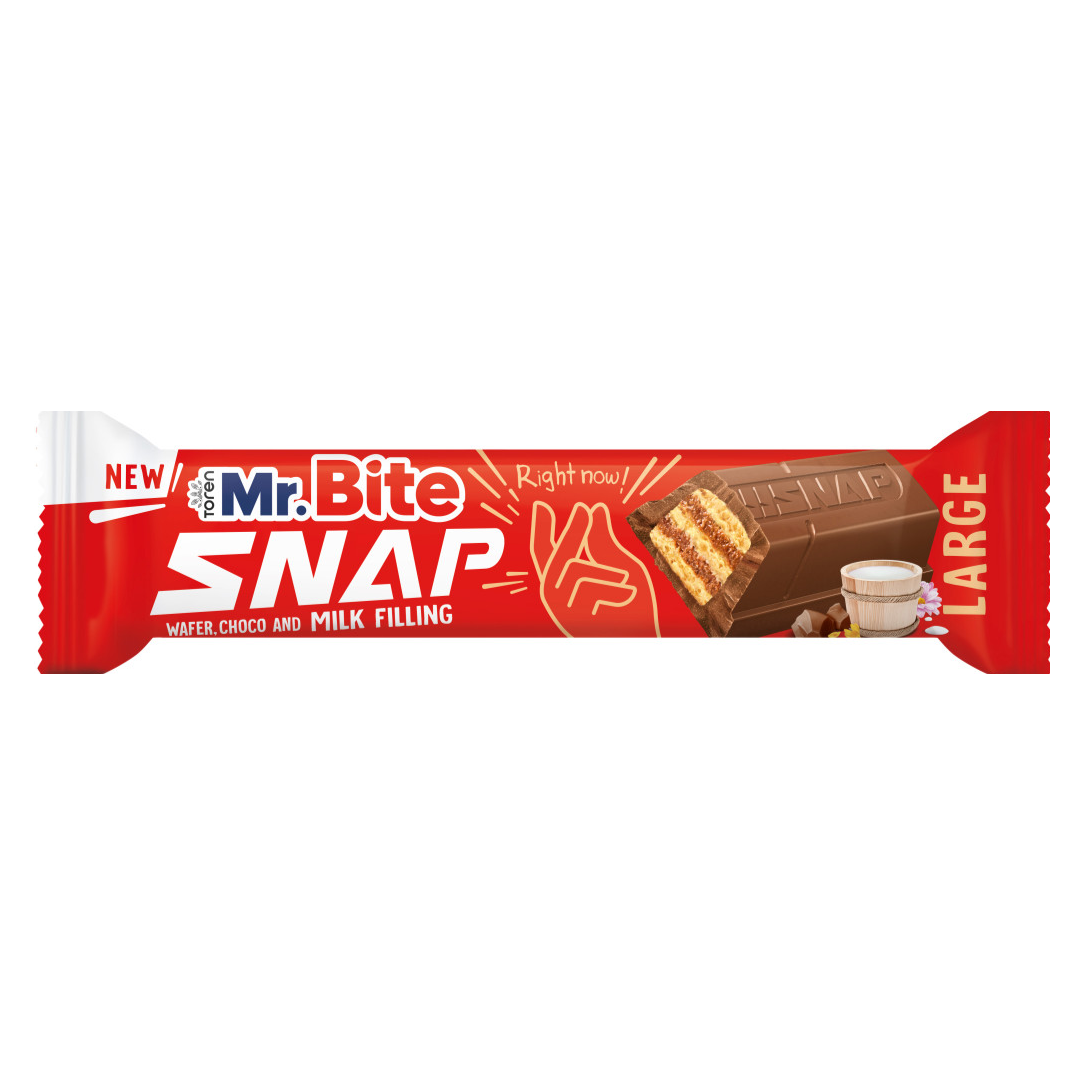 Mr. Bite - Snap - Kakao-Waffel mit Milchschokolade umhüllt 35g
