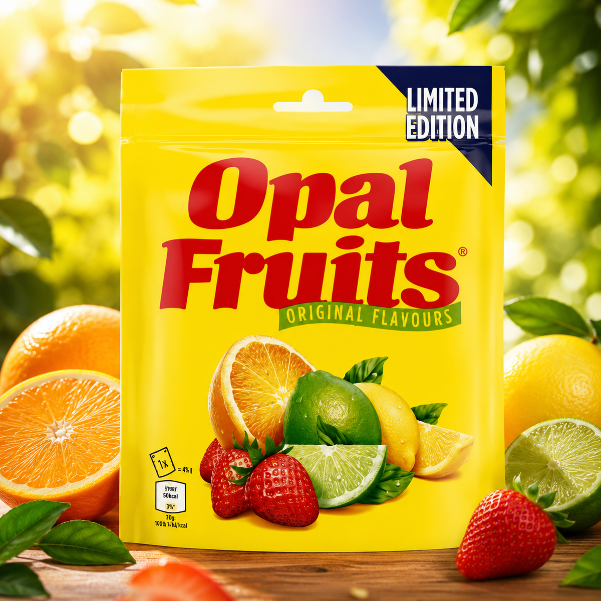 Opal Fruits Original Limited Edition 138 g – Kaubonbons mit verschiedenen Fruchtgeschmacksrichtungen