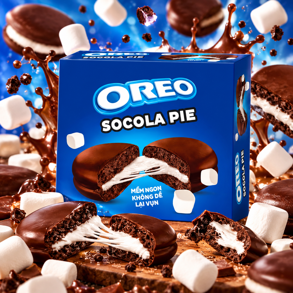 Oreo Socola Pie Original – Marshmallow töltelékes csokoládés sütemény 336 g