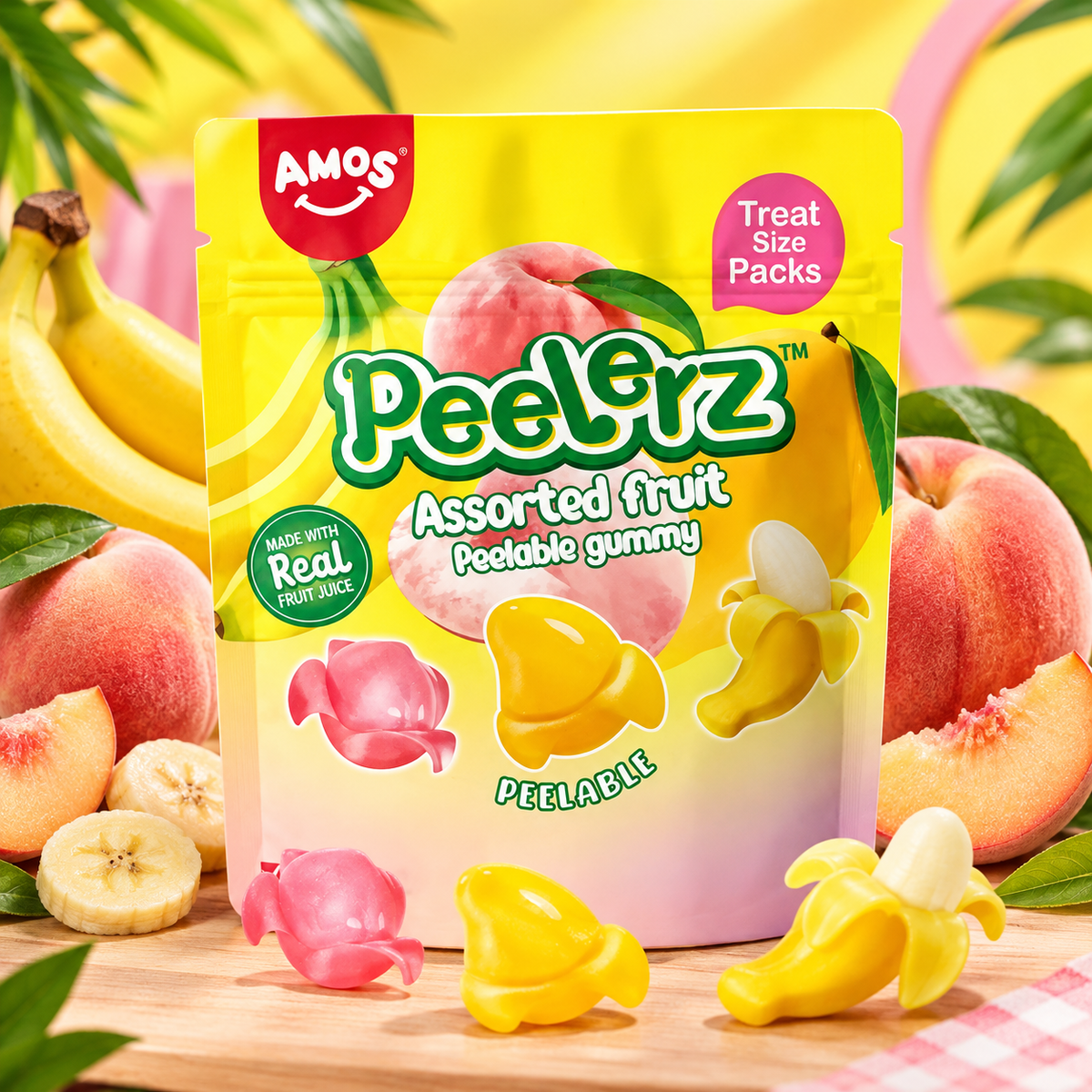 AMOS Peelerz Gummy Mix – Schälbare Fruchtgummi-Mischung 300 g