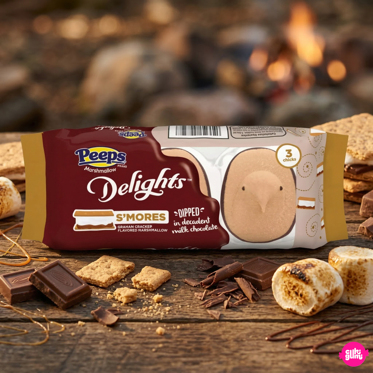 Peeps Marshmallows mit Milchschokolade überzogen 3 Stück 42 g