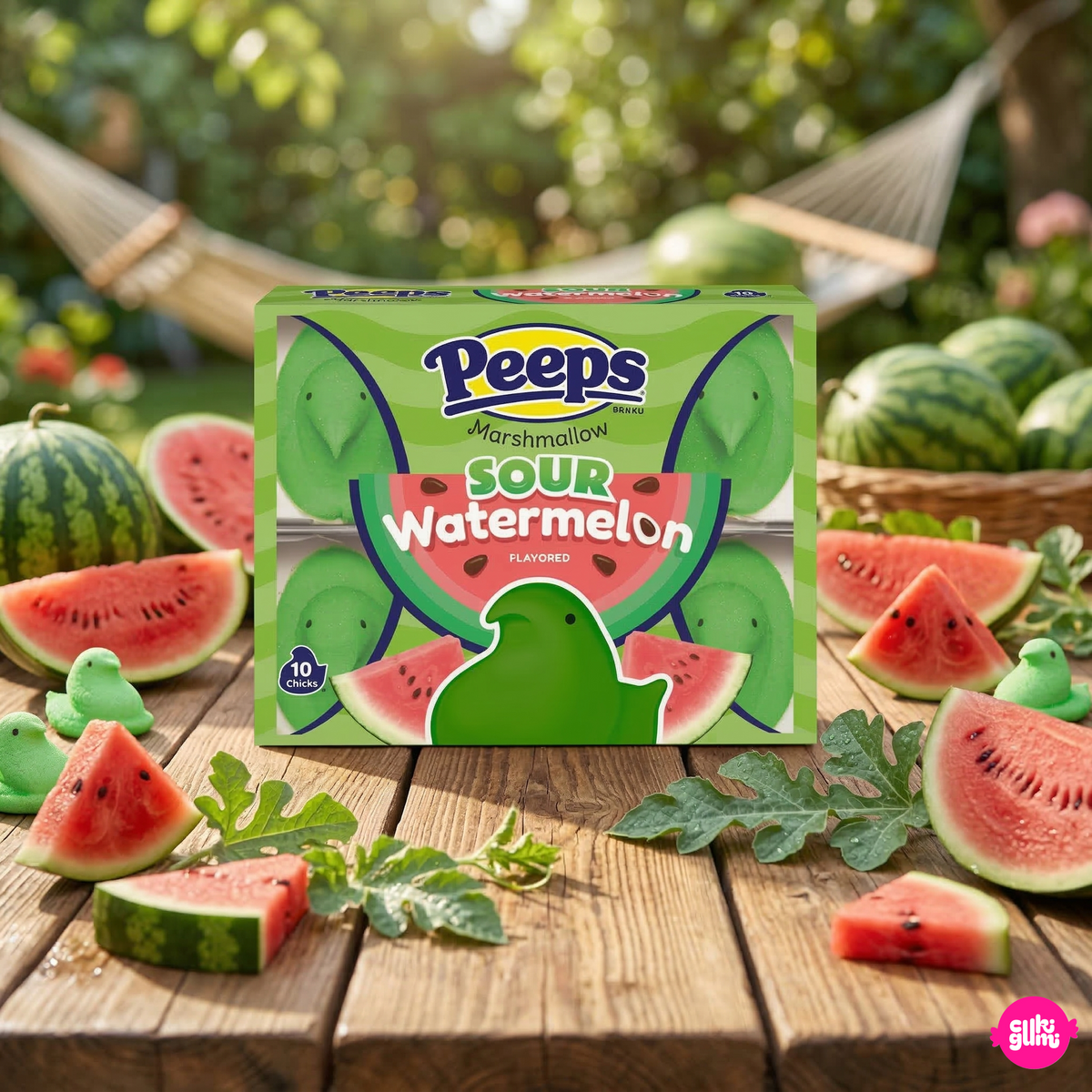 Peeps Pilleküken mit saurem Wassermelonengeschmack, 10 Stück, 85 g
