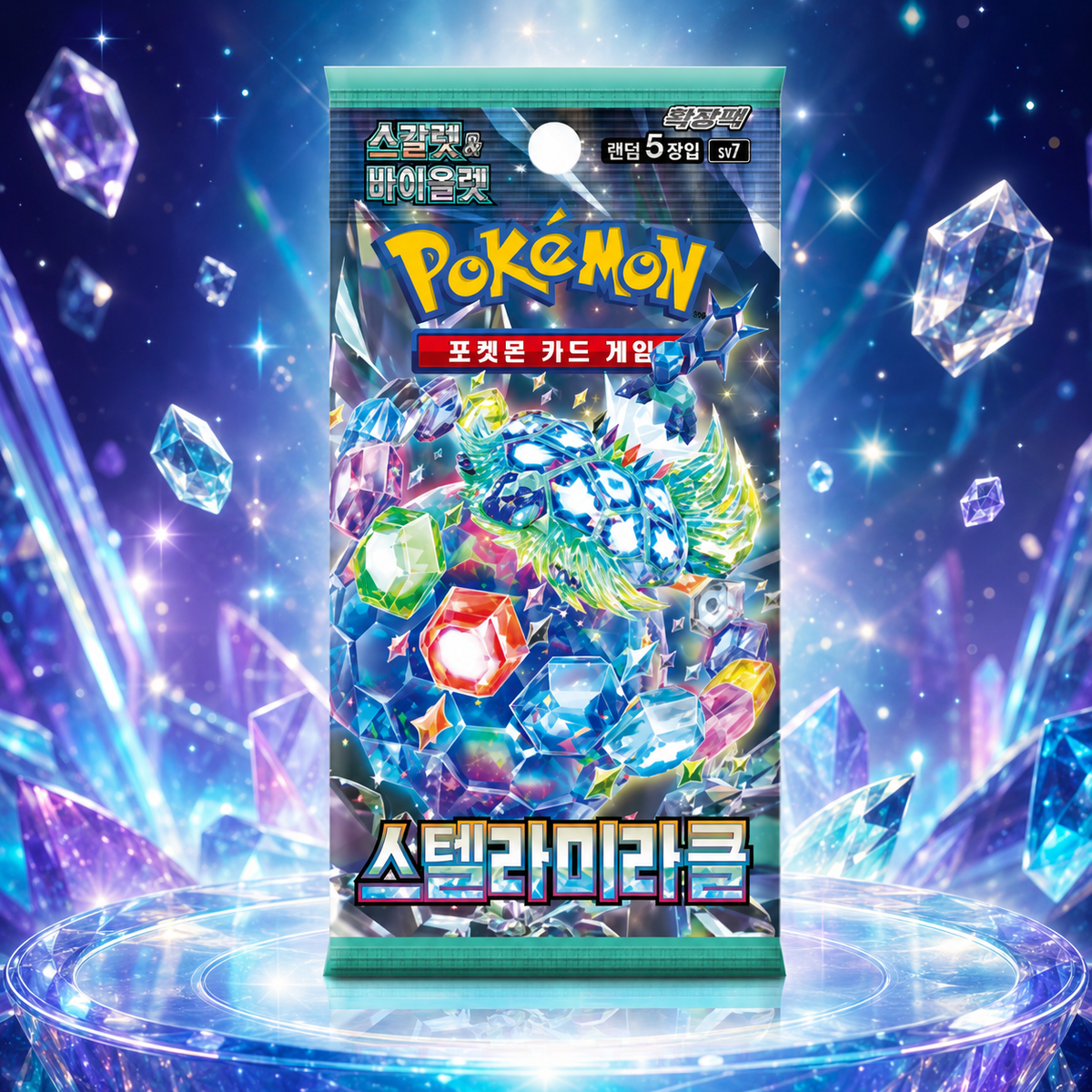 Pokémon Korean Stellar Miracle Booster Pack – 5 Karten Koreanisches Pokémon-Booster-Paket