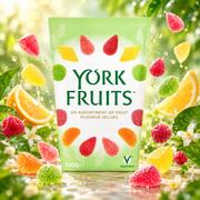 York Fruits 350 g – Cukorbevonatos gyümölcsízű zselécukorka válogatás