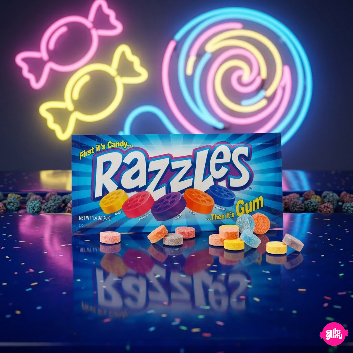 Razzles Fruchtiger Kaugummi-Bonbon 40 g