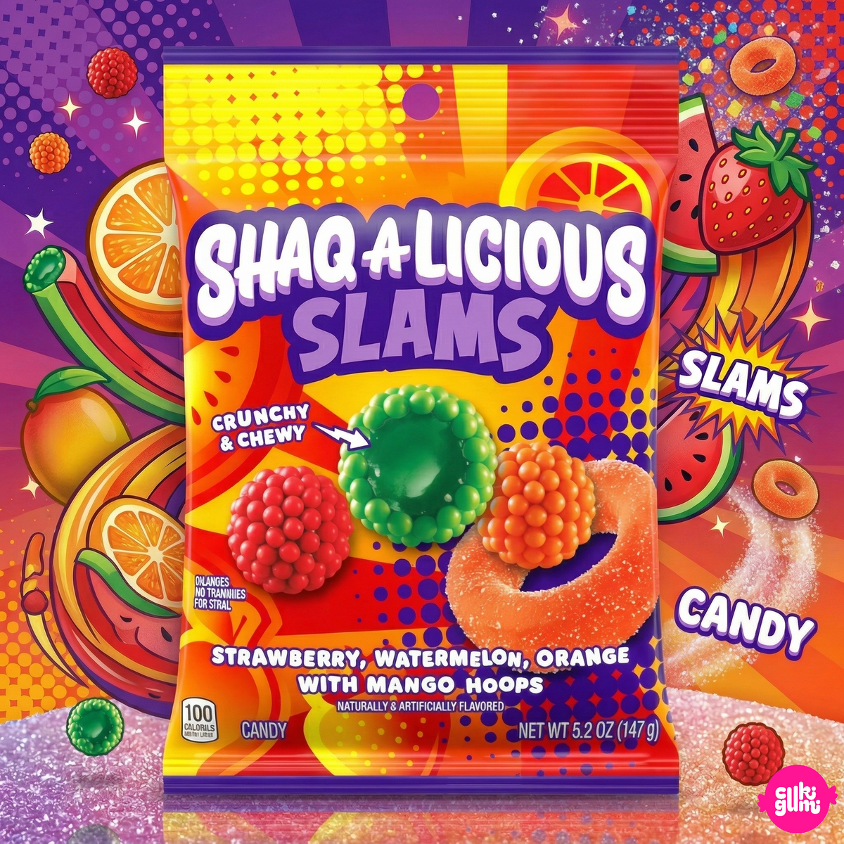 Shaq Fruchtiger Crunchy & Chewy Mix 147 g – SHAQ-A-LICIOUS SLAMS