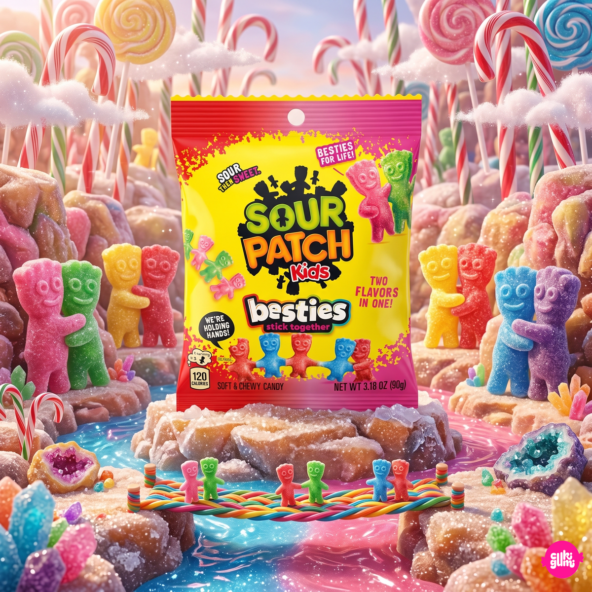 Sour Patch Kids Besties Assorted 90 g – Sauer-fruchtige Gummibonbons