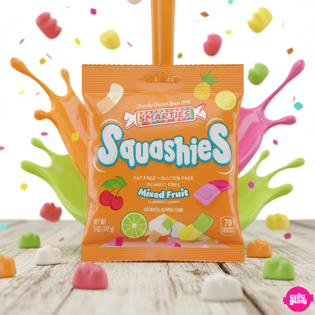 Smarties Squashies – Fruchtgummis mit gemischten Fruchtaromen 141g