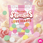 Swizzels Squashies Love Hearts – Weiche Fruchtgummis mit gemischtem Fruchtgeschmack 120 g