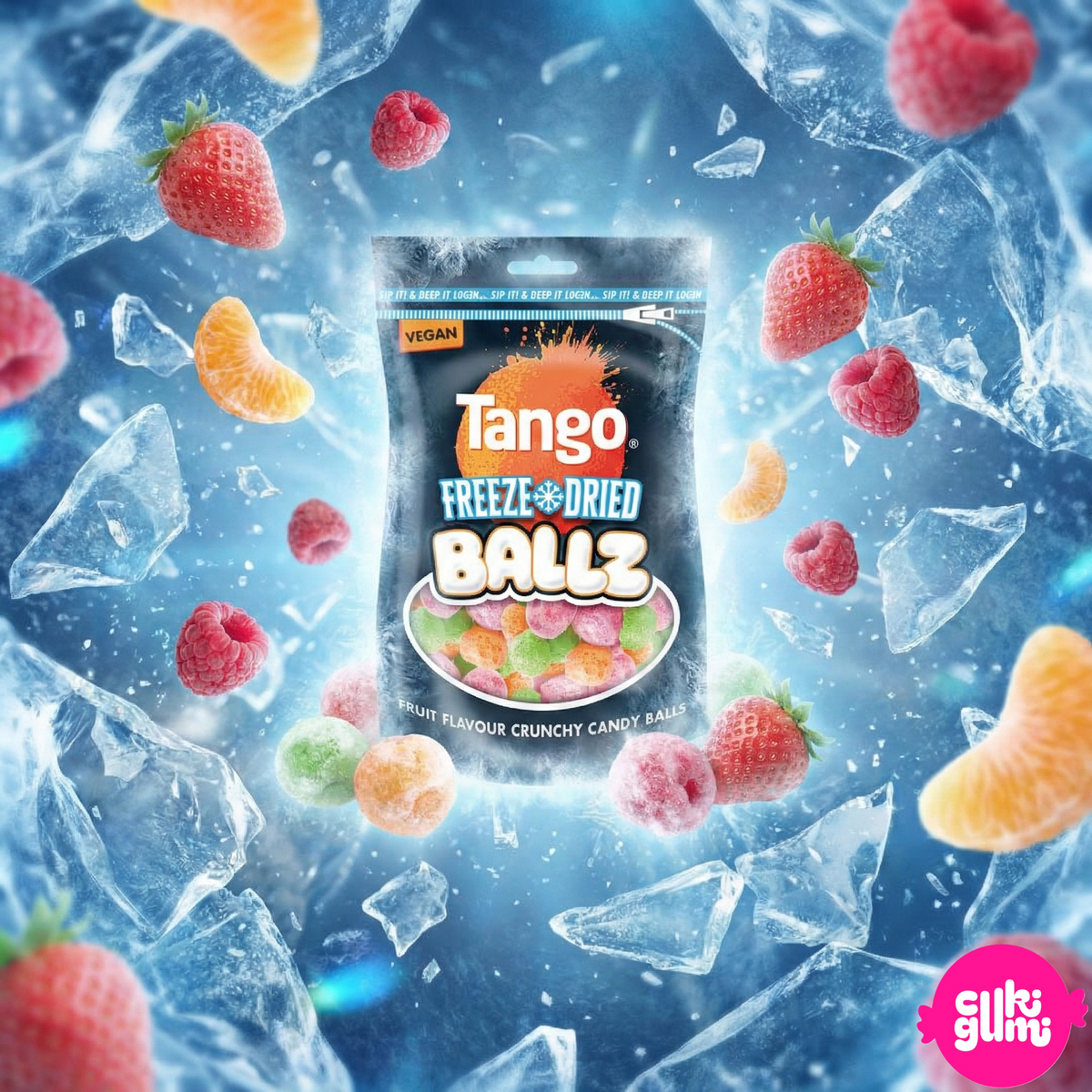 Tango Freeze Dried Ballz – Gefriergetrocknete Süßigkeiten-Kugeln mit Fruchtgeschmack 35 g