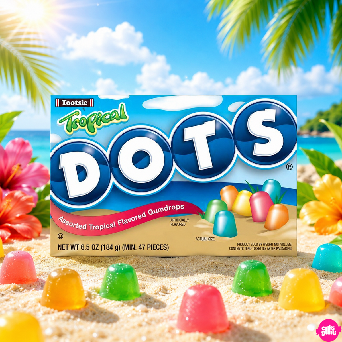 Tootsie Dots Tropical 184 g – Tropical Fruit Flavored Gumdrop