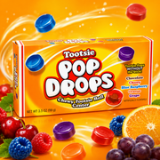 Tootsie Pop Drops 99g – Fruchtige Dauerlutscher mit kaubarem Tootsie-Kern