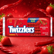 Twizzlers Strawberry King Size 141 g – Strawberry Flavored Chewy Candy Twists