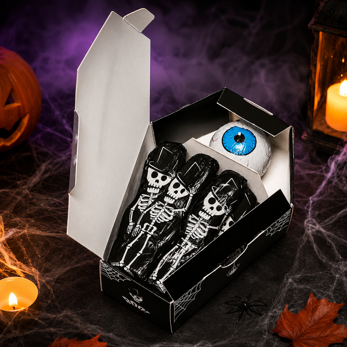 Klett Halloween coffin with milk chocolate figures 11 pcs, 137.5 g – Halloween Coffin