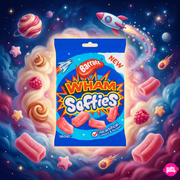 Wham Softies 160 g – Himbeer Weichgummibonbons mit Zuckerkristallen
