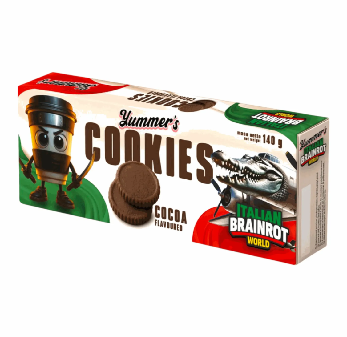 Yummers Brainrot Biscuits – Vanilla & Cocoa 140 g