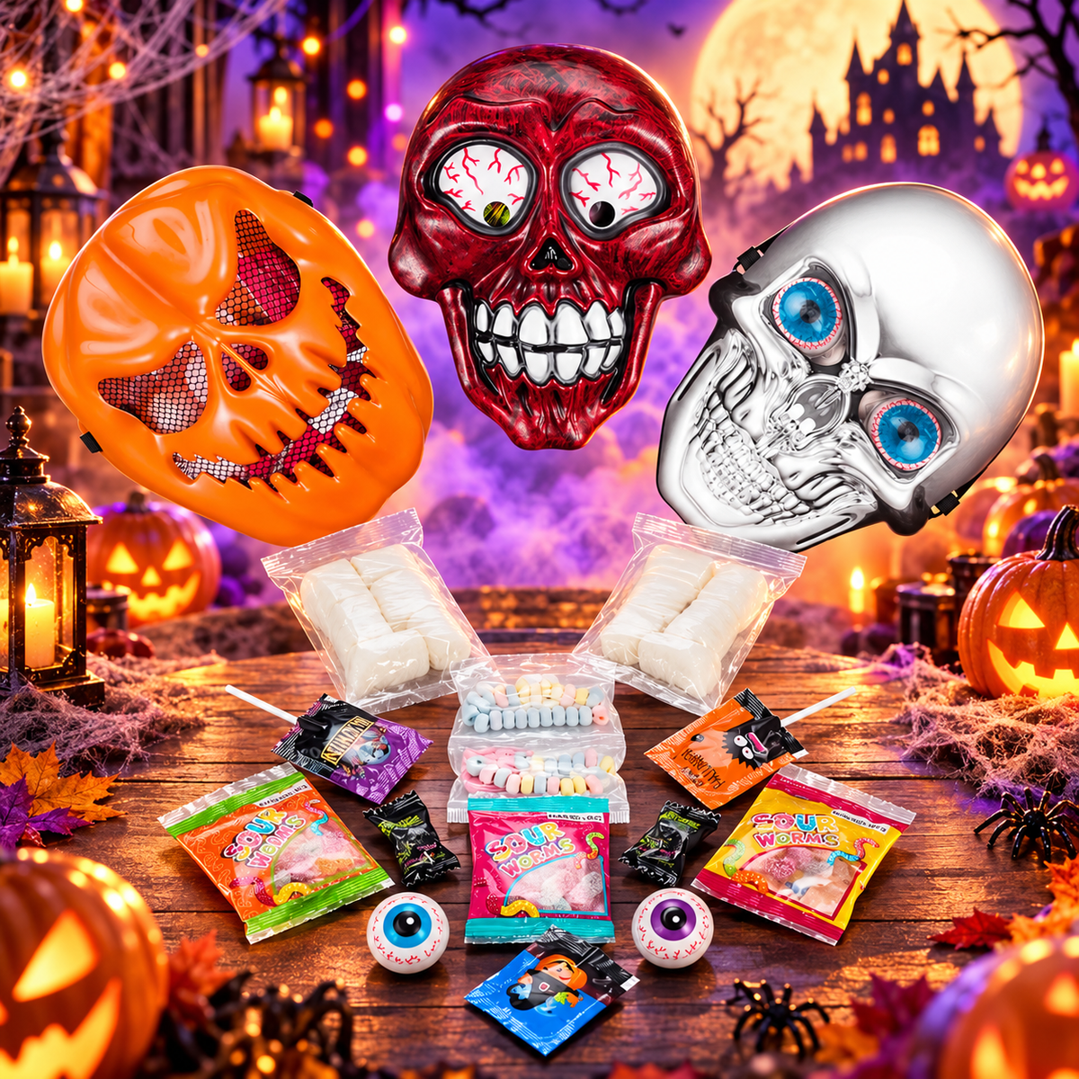 BIP Whoopsie Candy Mask – Halloween-Süßigkeitenauswahl mit Maske 175 g