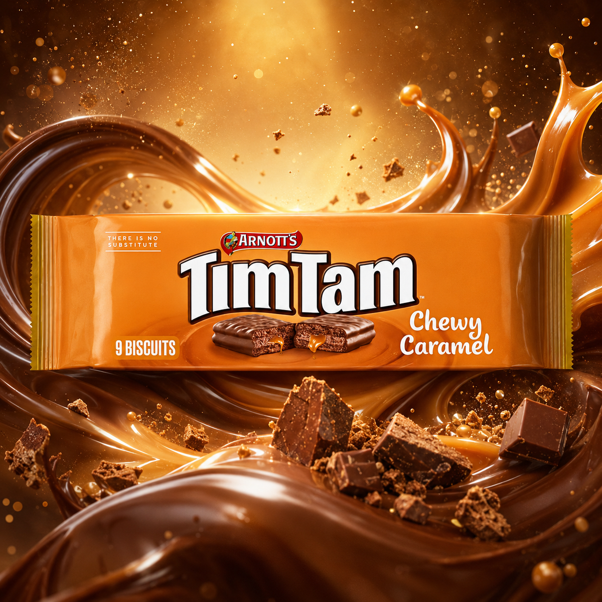 Tim Tam Chewy Caramel 175 g – Caramel Chocolate Biscuits